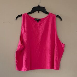 Derek Heart Hot Pink Cropped Tank Top